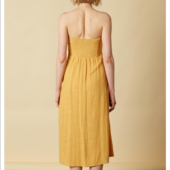 LOWEST Heart of Gold Tie Front Midi Dress - Picture 4 of 5